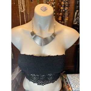 925 Sterling Silver Silpada Wide Bib Pendant Paper Clip Chain Link Choker Neckla